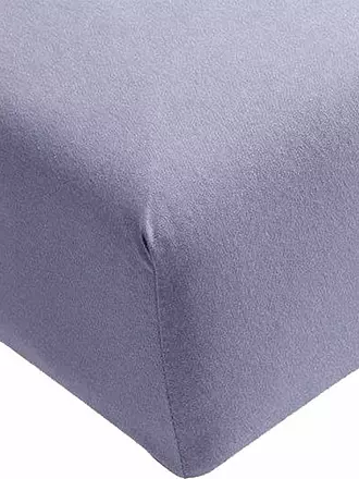 FORMESSE | Jersey-Spannleintuch "Bella Donna"  90/190 cm - 100/220cm (Weiss) | blau
